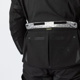Schwarze iXS Venture-STX 1.0 Laminatjacke für Abenteuer, mit wasserdichter und atmungsaktiver Funktion, zeigt die Jacke in Nahaufnahme