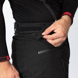Schwarze iXS Venture-STX 1.0 Laminathose für Adventure, detailreiche Nahaufnahme der robusten Outdoor-Hose