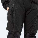 Schwarze Damen Adventure-Laminathose von iXS Venture-STX 1.0 mit wasserabweisendem Material und robustem Design.