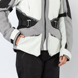 Leichte Damen-Tourster-STX 1.0 Laminatjacke von iXS in Hellgrau, mit wasserdichter Outdoor-Beschichtung und sportlichem Design.