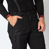 Schwarze iXS Tourster-BigAir 1.0 Adventure-Hose mit strapazierfähigem Material und mehreren Taschen, für Outdoor- und Motorradtouren.