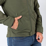 iXS Classic SO Jacke für Motorrad in Oliv, langlebiges Classic-Design, robuste Textur, sichtbare Reißverschlüsse und Nähte