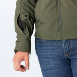 iXS Classic SO Jacke Moto 2.0 in Olivgrün, robuste Motorradjacke mit reflektierenden Elementen und strapazierfähigem Material.