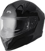 GMS Integralhelm Velox schwarz, schwarzer Vollvisier-Helm für Motorradfahrer, mit klarer Visier und aerodynamischem Design