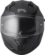Gms Integralhelm Hexago in Schwarz, vollständiger Motorradhelm mit schlichter, moderner Optik, Schutz und Komfort.