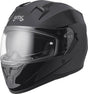 Schwarzer Gms Integralhelm Hexago mit klarer Visier, komfortable Passform und aerodynamischem Design.