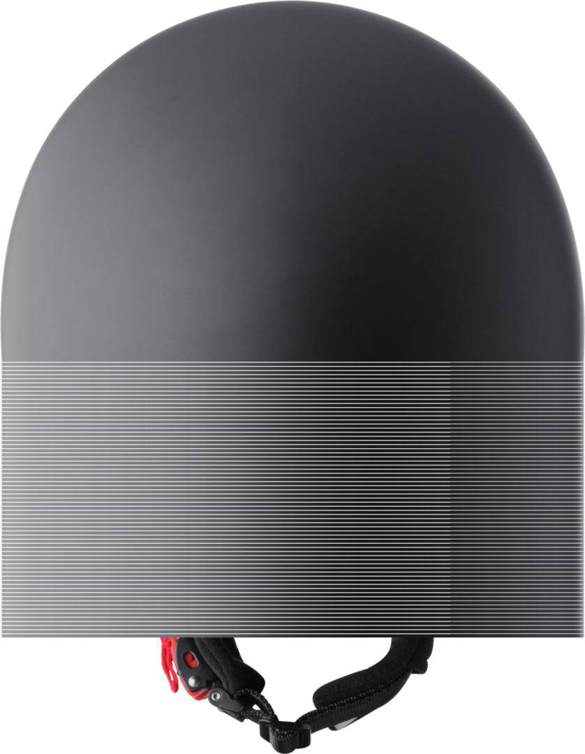 GMS Jethelm Ride in mattschwarz-weiß, leichter Motorradhelm mit Belüftung und Visier, für sicheren Fahrkomfort.