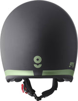 GMS Jethelm Ride in matt schwarz-grün, leichter Schutzhelm mit Visier für Motorradfahrer, modernes Design und komfortabler Sitz.
