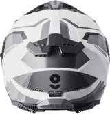 GMS Integralhelm in Weiß-Grau-Dunkelgrau, schützender Motorradhelm mit sichtbarer Belüftung und strapazierfähigem Design