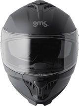 GMS Integralhelm Gelero schwarz matt, vollvisier Motorradhelm mit sportlichem Design und sicherer Passform