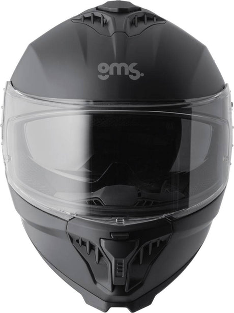 GMS Integralhelm Gelero schwarz matt, vollvisier Motorradhelm mit sportlichem Design und sicherer Passform