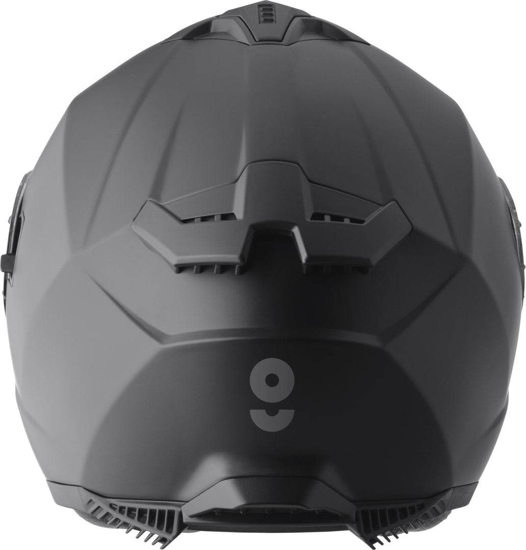 Schwarzer, matter Gms Integralhelm Gelero mit integriertem Visier und Belüftung für sicheren Motorradschutz