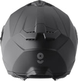Schwarzer, matter Gms Integralhelm Gelero mit integriertem Visier und Belüftung für sicheren Motorradschutz