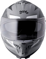 GMS Integralhelm Gelero matt grau, leichter Motorradhelm mit gelbem Visier, stabile Bauweise, für sicheren Fahrkomfort.