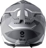 GMS Integralhelm Gelero matt grau, Motorradhelm mit klarem Visier und komfortabler Passform, seitliche Belüftungsöffnungen