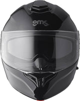 Schwarzer Gms Klapphelm Aperio, Integralhelm mit klappbaren Visier, auf einem Motorradhelm fotografiert