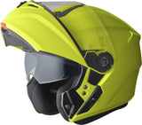 GMS Klapphelm Aperio in Neon Gelb, integral Helm mit klappbarem Visier, bequemer Sitz und sicherem Schutz.