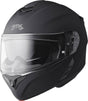 Gms Aperio Klapphelm in schwarzem, mattem Design, Integralhelm mit klappbarer Visierfunktion, für Motorradfahrer
