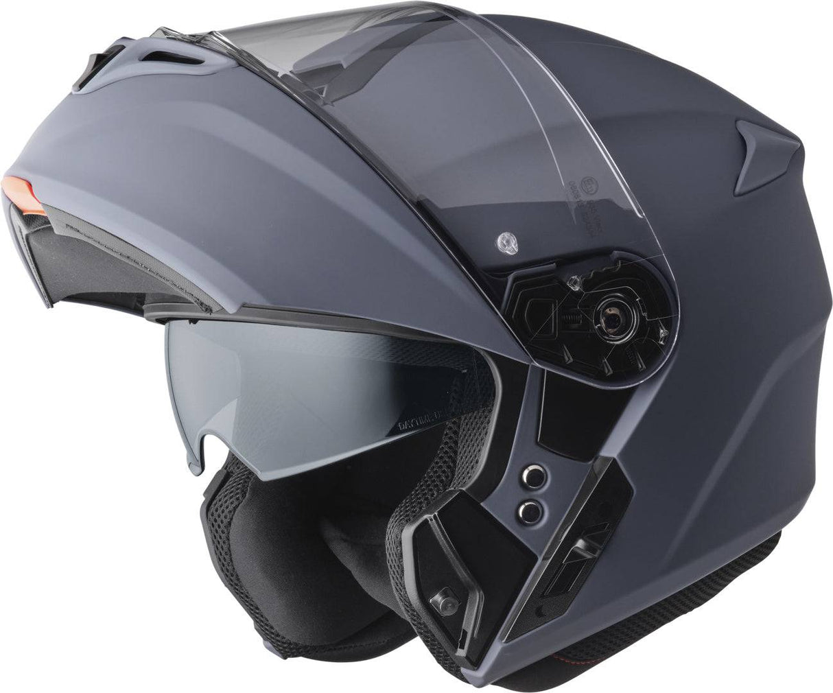 Gms Klapphelm Aperio in mattem Grau, Integralhelm mit klappbarem Visier, weiches Innenfutter und aerodynamisches Design