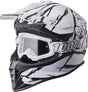 GMS Motocrosshelm Fortis Graffiti matt schwarz-weiß mit stylischem Design und Belüftung, für sicheren Fahrkomfort beim Motocross.