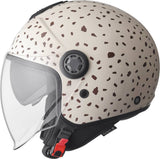GMS Jethelm Gelato Stracciatella, leichter Jethelm mit buntem Design, Sichtscheibe und komfortablem Innenfutter.