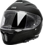 Schwarzer iXS Rapid 1.0 Integralhelm mit Visier und Belüftungsöffnungen auf weißem Hintergrund