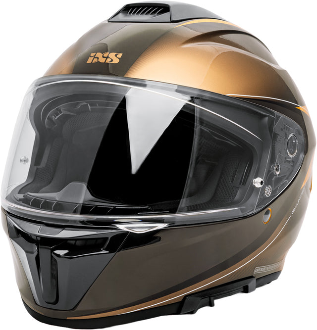 iXS Rapid 1.0 Integralhelm in Mango-Anthrazit, leichter Fahrradhelm mit grafikdesign, Sichtfenster und Belüftungssystem