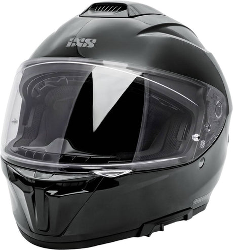 Schwarzer iXS Rapid 1.0 Integralhelm mit Visier und Belüftung für sicheren Schutz beim Motorradfahren