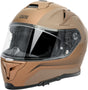 iXS Rapid 2.0 Grafik Integralhelm in mattem Braun-Grau mit grafischem Design, Sichtfenster und Belüftungsöffnungen