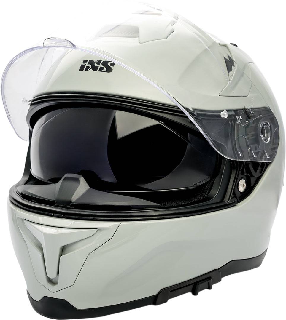 Grauer iXS Rapid 2.0 Integralhelm mit Visier, Kopf- und Kinnschutz für sicheren Motorradschutz