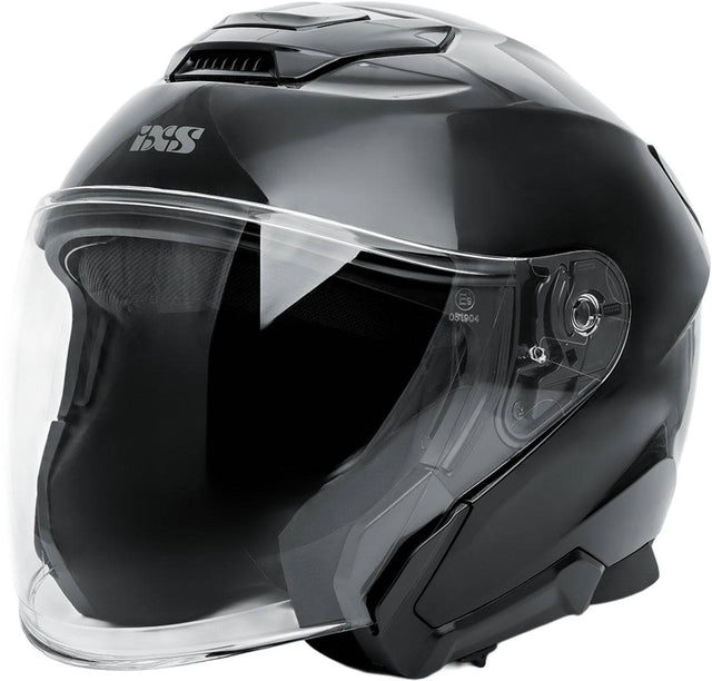 Schwarzer iXS Rapid J 1.0 Jethelm mit Visier, leichter Motorradhelm für Komfort und Sicherheit.