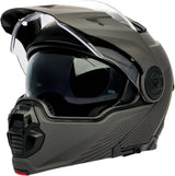 iXS Venture 1.0 Klapphelm in matt anthrazit-schwarz mit Visier und Belüftungsöffnungen, Seiten- und Rückansicht
