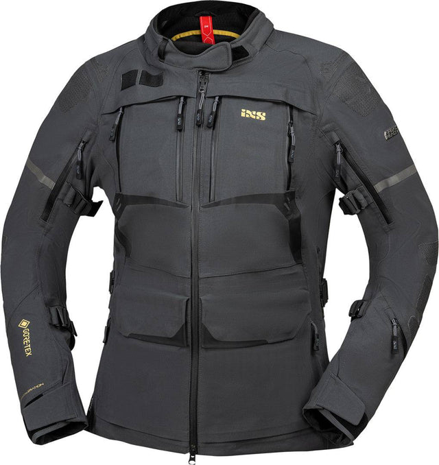Damen Tourster-GTX 1.0 Laminatjacke von iXS in Dunkelgrau, Outdoor-Adventure Jacke mit wasserdichter Gore-Tex-Technologie