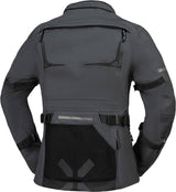 Damen Tourster-GTX 1.0 Laminatjacke von iXS in Dunkelgrau, wetterfeste Adventure-Jacke mit atmungsaktivem Laminatmaterial.