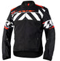 Schwarze, rote und graue iXS Rapid-STX 2.1 Laminatjacke für Touren, zeigt die sportliche, wind- und wasserdichte Außenjacke.