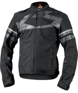 Schwarze iXS Rapid-STX 2.2 Laminatjacke für Touren, wasserdicht und atmungsaktiv, mit Reißverschluss und reflektierenden Details