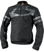 Schwarze iXS Rapid-STX 2.2 Laminatjacke für Touren, wasserdicht und atmungsaktiv, mit Reißverschluss und reflektierenden Details