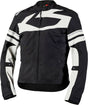 Schwarze und graue iXS Rapid-STX 2.2 Laminatjacke für Touren, wasserdicht und atmungsaktiv, mit Reißverschlusstaschen.