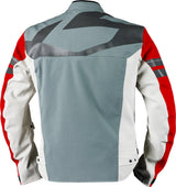Blaue, graue und rote iXS Rapid-STX 2.2 Laminatjacke für Touring, mit wasserdichter und atmungsaktiver Textiljacke.