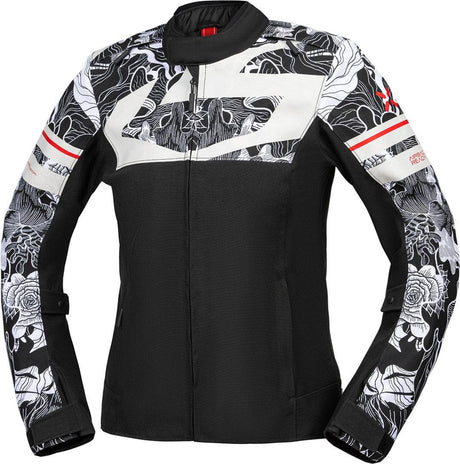 Schwarze Damen-Touring-Laminatjacke von iXS Rapid-STX 2.1 in Cool Grey, mit wasserdichter und atmungsaktiver Ausstattung