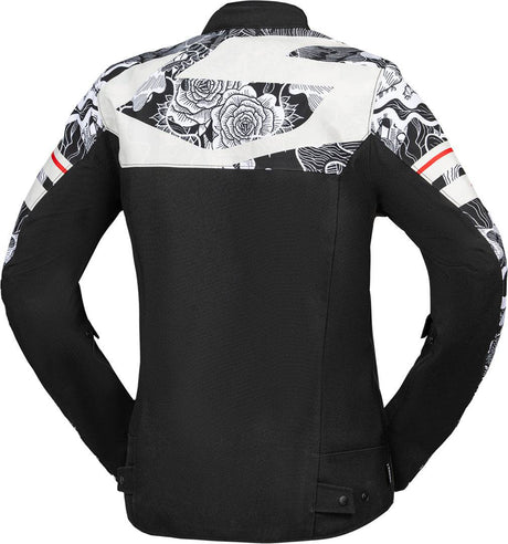Schwarze Damen Touren-Laminatjacke iXS Rapid-STX 2.1 mit grauen Akzenten, wasserdicht und atmungsaktiv.