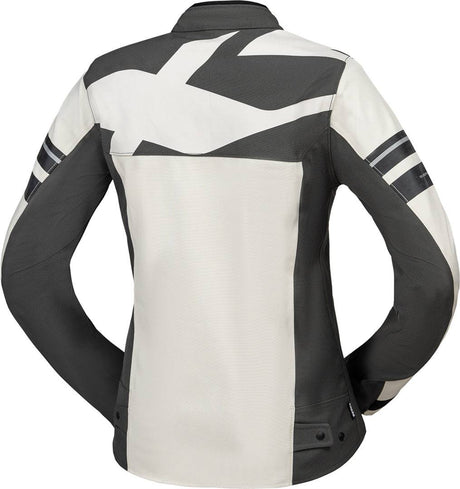 iXS Damen Rapid-STX 2.2 Laminatjacke in Grau, touring Jacke mit wasserdichtem Laminat, sichtbare Reißverschlüsse und Taschen