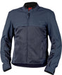 Dunkelblaue iXS Rapid BigAir 1.0 Tourenjacke mit atmungsaktivem Material und reflektierenden Details, für Radfahrer.