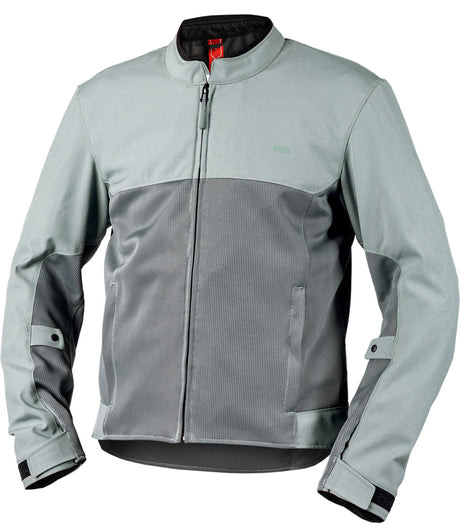 iXS Rapid BigAir 1.0 Tourenjacke in Blau und Grau, atmungsaktive Motorräderjacke mit Schutz und reflektierenden Elementen