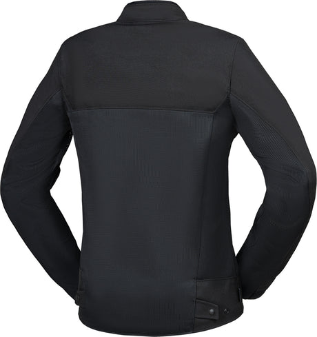Schwarze iXS Damen Rapid BigAir 1.0 Tourenjacke mit Kapuze und Reißverschluss, perfekte Wetterschutzjacke für Damen.