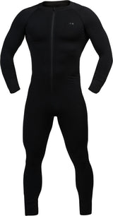 Schwarz-silberner iXS 365 Base Layer Einteiler, einteiliges Lederkombi-Design für optimalen Schutz und Komfort.