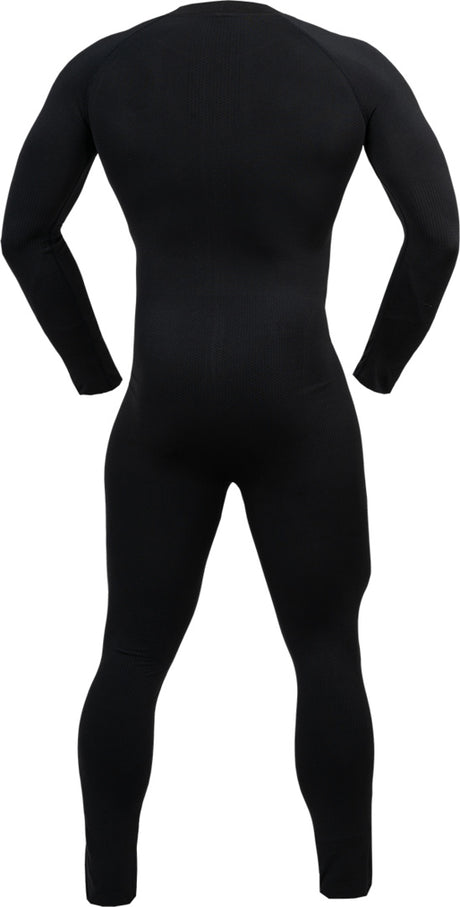 Schwarzer iXS 365 Base Layer Einteiler, 1-teilige Lederkombi für sportliche Aktivitäten, enganliegend und bequem.