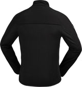Schwarze iXS 365-Hybrid TMO 1.0 Funktionsjacke, wasserabweisend und atmungsaktiv, zeigt Details und Materialstruktur.