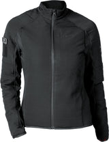 Schwarze iXS Damen 365-hybrid TMO 1.0 Funktionsjacke mit Kapuze und Reißverschluss, atmungsaktive Outdoor-Bekleidung