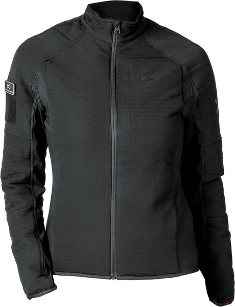 Schwarze iXS Damen 365-hybrid TMO 1.0 Funktionsjacke mit Kapuze und Reißverschluss, atmungsaktive Outdoor-Bekleidung